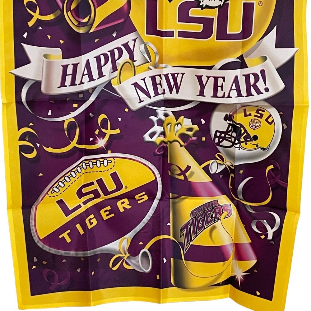 LSU Tigers New In Package New Year Hanging Flag Banner Football Gameday Tailgate - Picture 3 of 6